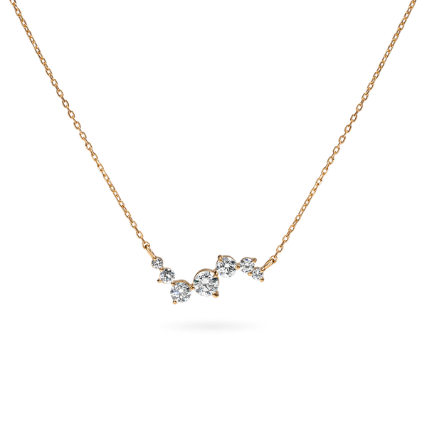 Lapse Diamond Wave Necklace - PRMAL