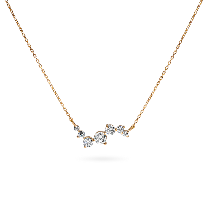 Lapse Diamond Wave Necklace - PRMAL