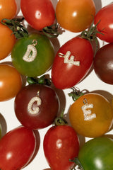 Pave Dome Letter E Necklace - PRMAL