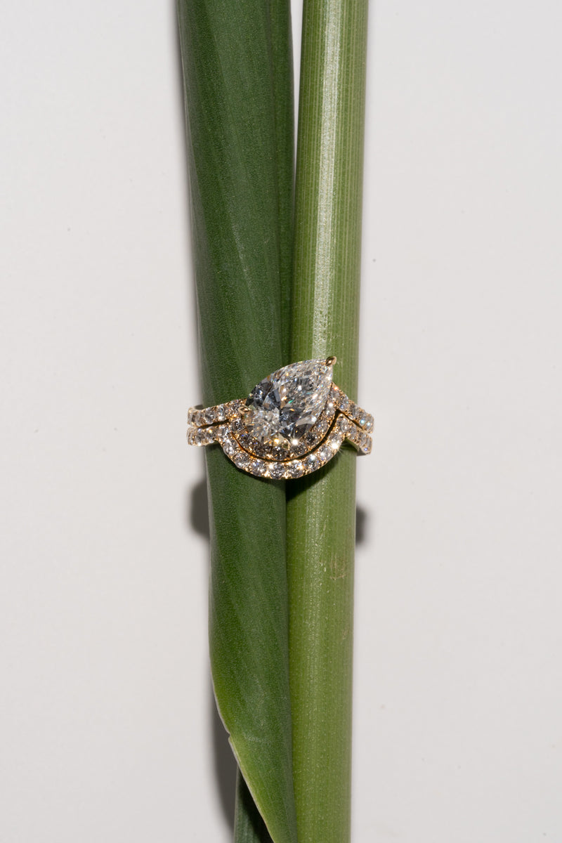 Infinity Pear Twin Wave Ring - PRMAL