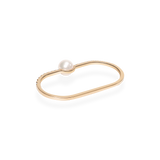 Petite Pearl Double Finger Ring - PRMAL