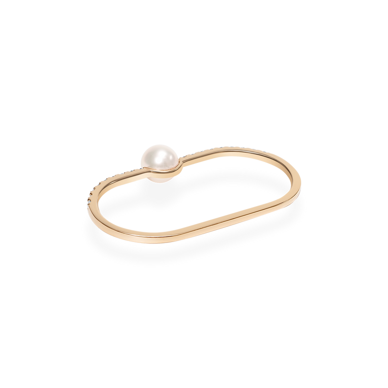 Petite Pearl Double Finger Ring - PRMAL