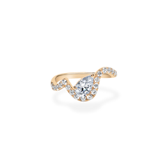 Infinity 0.5ct Pear Cross Wave Ring - PRMAL