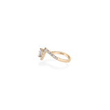 Infinity Pear Cross Wave Ring - PRMAL