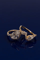 Infinity Pear Twin Wave Ring - PRMAL
