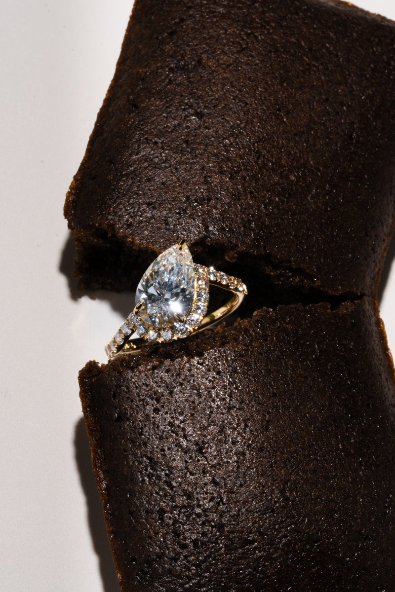 Infinity Pear Twin Wave Ring [Bridal Edition] - PRMAL