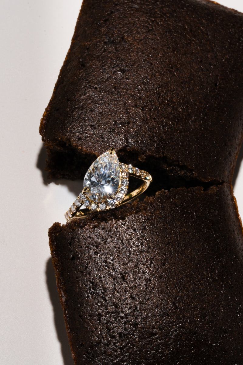 Infinity Pear Twin Wave Ring - PRMAL