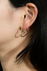 Heart Hoop Earring L - PRMAL