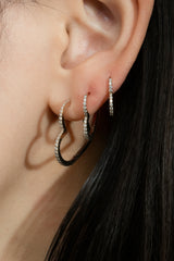 Heart Hoop Earring L - PRMAL