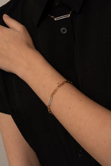 Pave Clip Link Bracelet