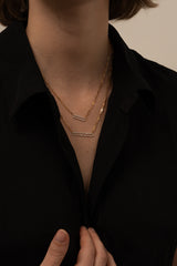 Pave Clip Necklace