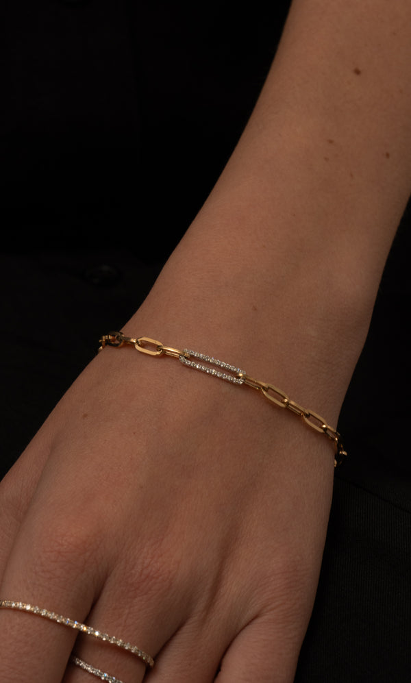 Pave Clip Link Bracelet - PRMAL