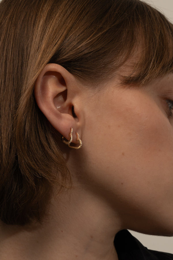 Heart Hoop Earring S - PRMAL