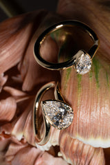 1ct Pear Wave Pinky Ring - PRMAL