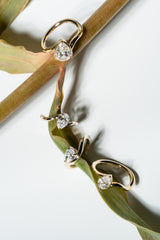 0.3ct Pear Wave Pinky Ring - PRMAL