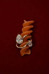 0.3ct Pear Wave Pinky Ring - PRMAL