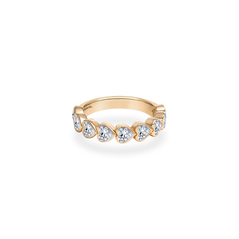 Heart Half Eternity Ring [Bridal Edition] - PRMAL