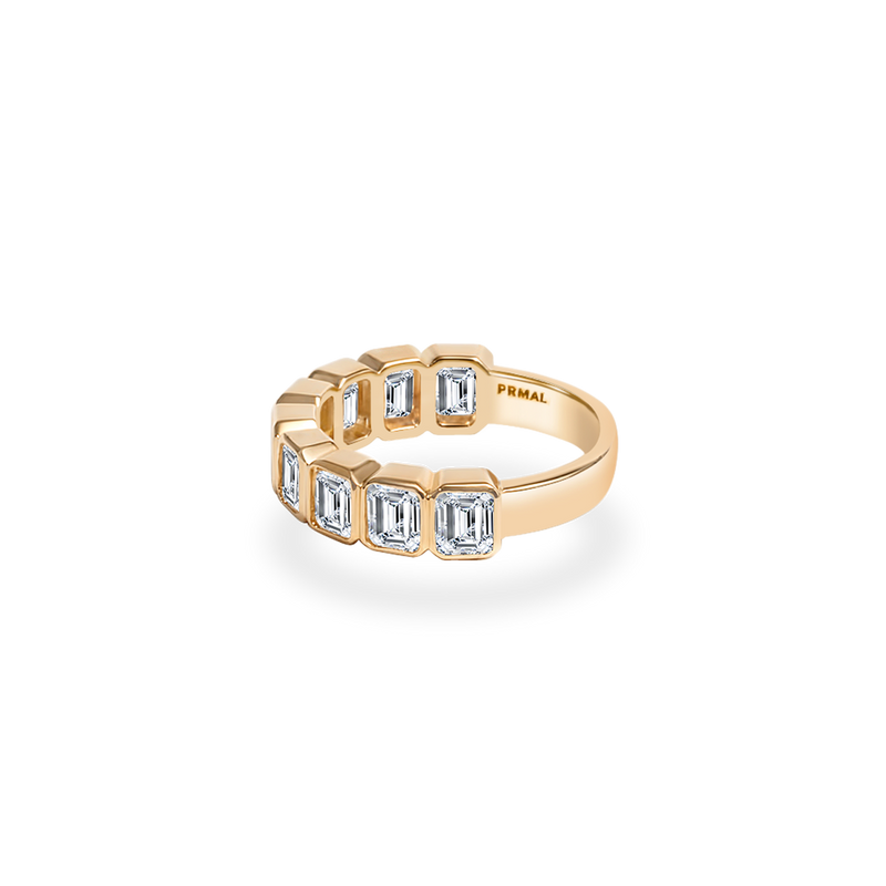 Emerald Half Eternity Ring [Bridal Edition] - PRMAL
