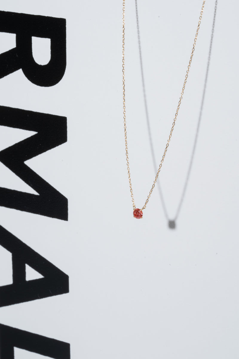 0.1ct Solitaire Pink Diamond Necklace