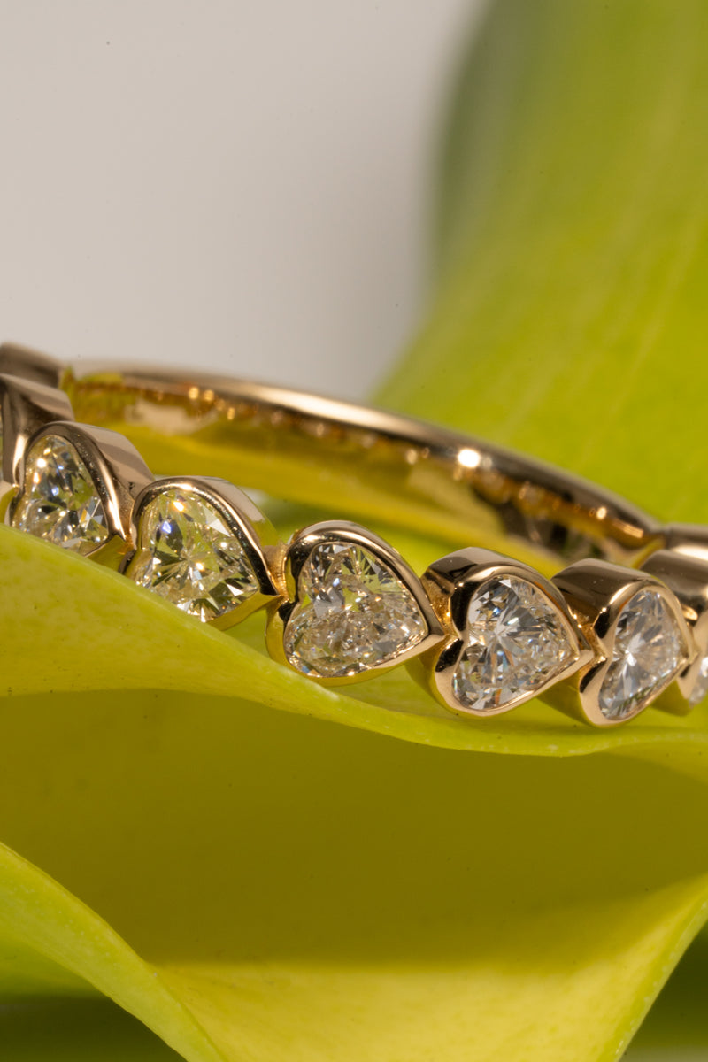 Heart Half Eternity Ring PRMAL1