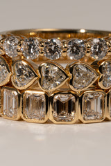 Emerald Half Eternity Ring [Bridal Edition] - PRMAL