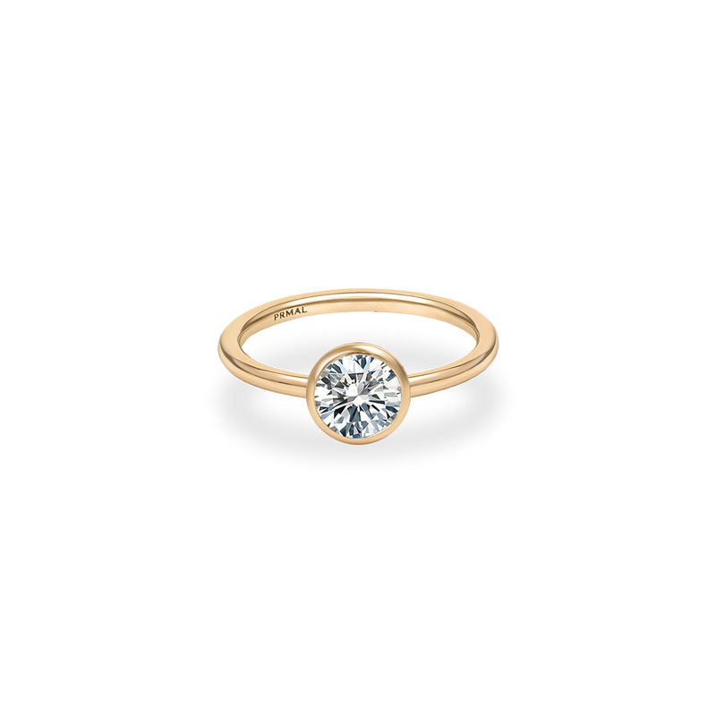 0.72ct Leira Bezel Plain Ring [D/VVS2/IDEAL] - PRMAL