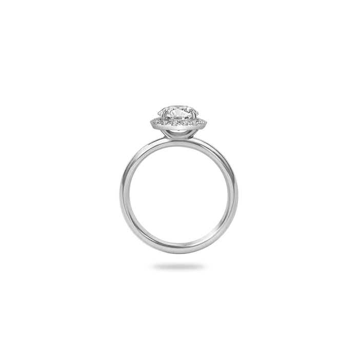 0.51ct Flora Halo Plain Ring [D/VVS2/IDEAL] - PRMAL