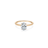 Alta Solitaire Plain Ring [Oval] - PRMAL