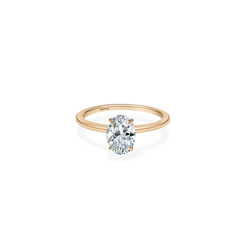 Alta Solitaire Plain Ring [Oval] - PRMAL