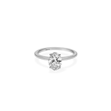 Alta Solitaire Plain Ring [Oval] - PRMAL