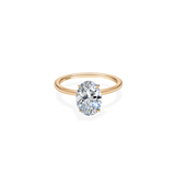 Alta Solitaire Plain Ring [Oval] - PRMAL