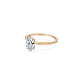 Alta Solitaire Plain Ring [Oval] - PRMAL