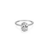 Alta Solitaire Plain Ring [Oval] - PRMAL