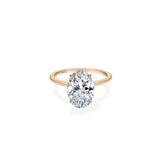 Alta Solitaire Plain Ring [Oval] - PRMAL