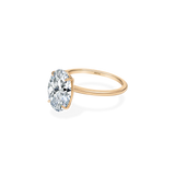 Alta Solitaire Plain Ring [Oval] - PRMAL