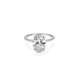 Alta Solitaire Plain Ring [Oval] - PRMAL