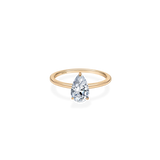 Alta Solitaire Plain Ring [Pear] - PRMAL