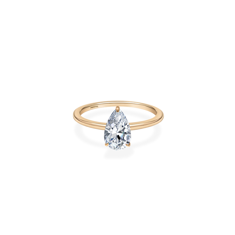 Alta Solitaire Plain Ring [Pear] - PRMAL