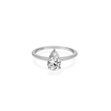 Alta Solitaire Plain Ring [Pear] - PRMAL
