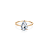 Alta Solitaire Plain Ring [Pear] - PRMAL