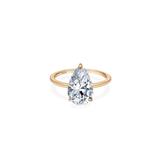 Alta Solitaire Plain Ring [Pear] - PRMAL