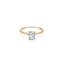 Alta Solitaire Plain Ring [Radiant] [Bridal Edition] - PRMAL