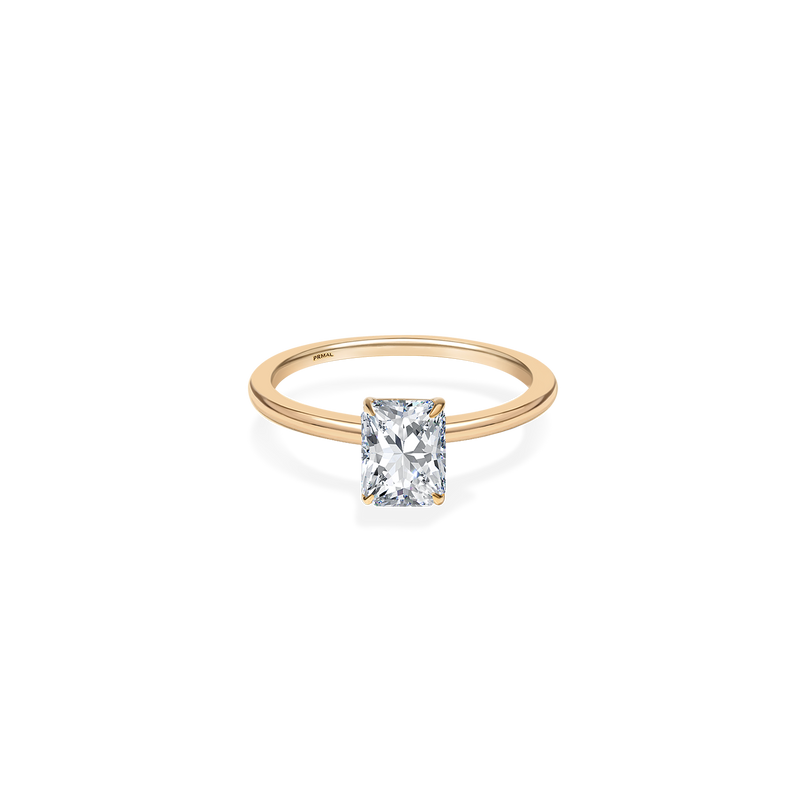 Alta Solitaire Plain Ring [Radiant] - PRMAL