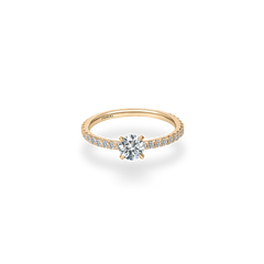 0.32ct Velle Solitaire Pave Ring [D/VVS2/IDEAL] - PRMAL
