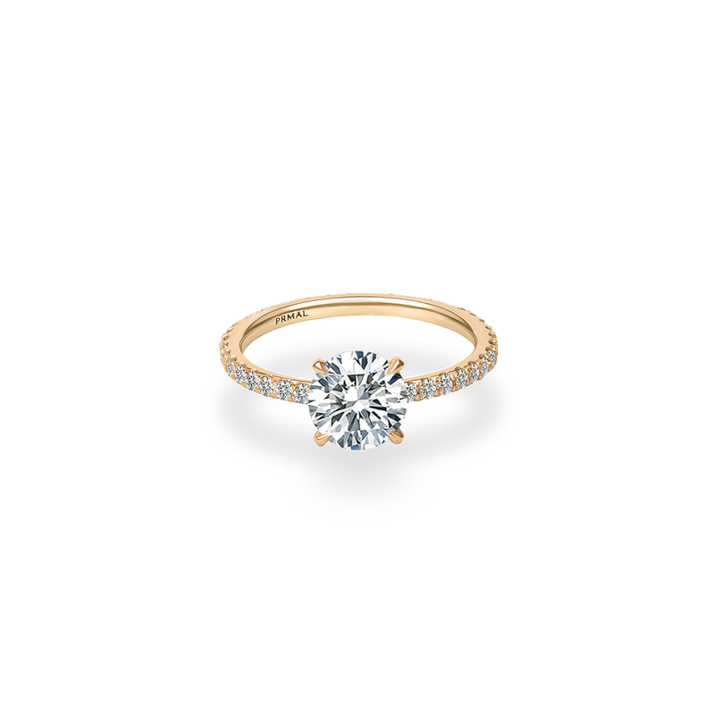 Velle Solitaire Pave Ring - PRMAL