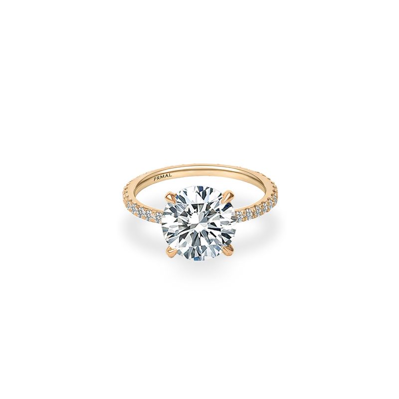 Velle Solitaire Pave Ring - PRMAL