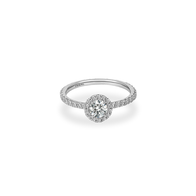 0.32ct Rolla Halo Pave Ring - PRMAL