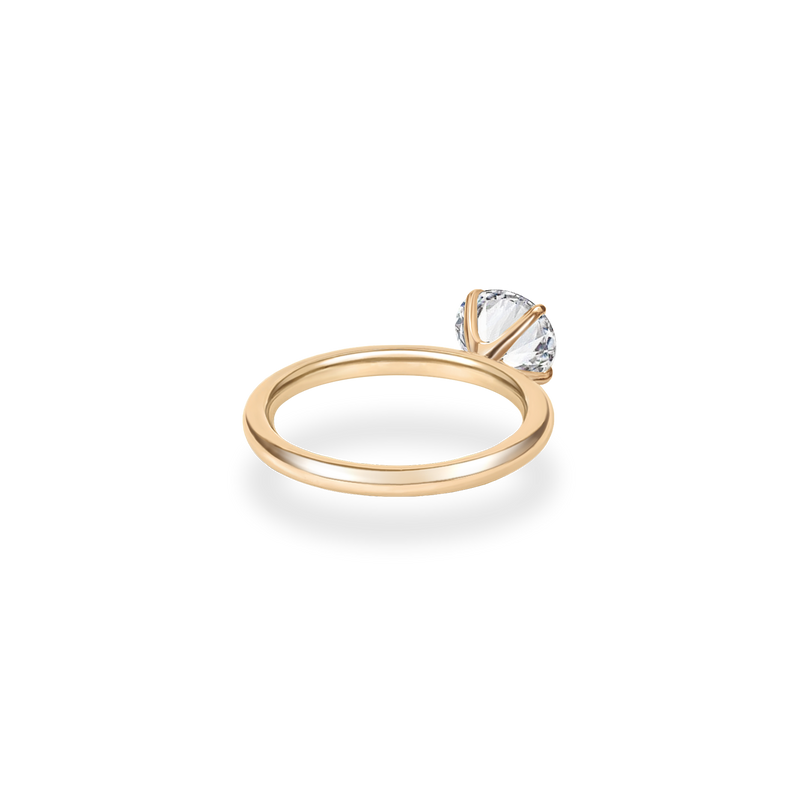 Marin Solitaire Bold Plain Ring - PRMAL