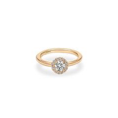 0.30ct Faria Halo Bold Plain Ring [D/VVS2/EX] - PRMAL