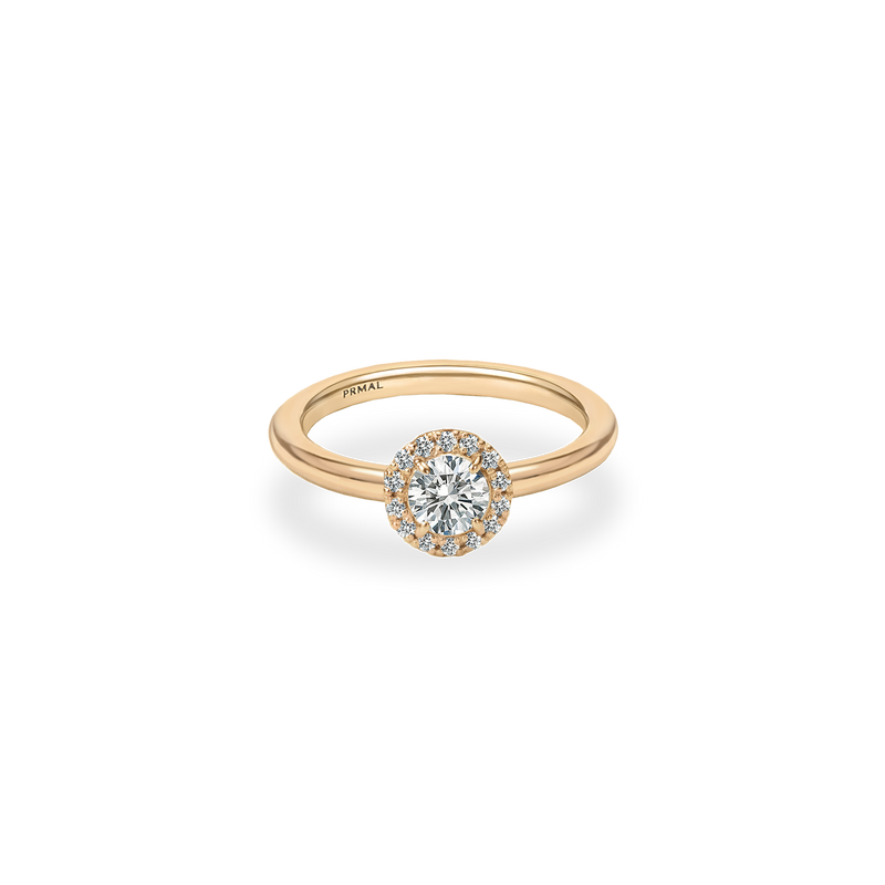 0.30ct Faria Halo Bold Plain Ring [D/VVS2/EX] - PRMAL
